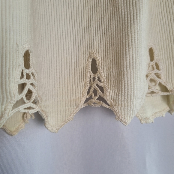 Vintage Handmade Dress Infant Doll Corduroy With Bonnet - Picture 3 of 12